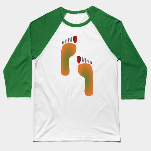 feet Baseball T-Shirt by cel